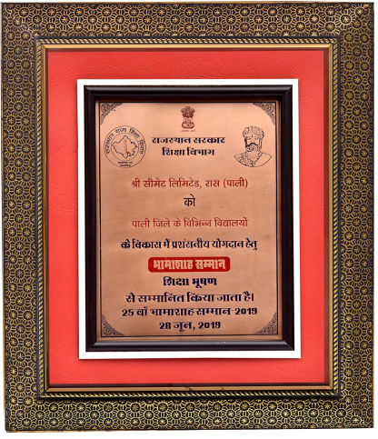 Bhamashah Samman 2019 for CSR by Govt. of Rajasthan