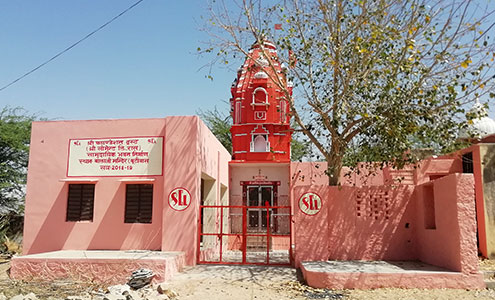 Construction of community hall in Balaji Temple, Bootiwas, Rajasthan