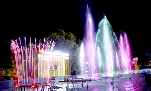 Musical fountain in  Central Park, Jaipur